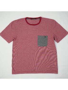 Louis Vuitton Heather Red T-Shirt with Grey Pocket Size Small